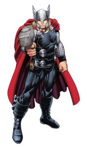 thor con su armadura y el fondo blanco superhéroes mas poderosos de Marvel