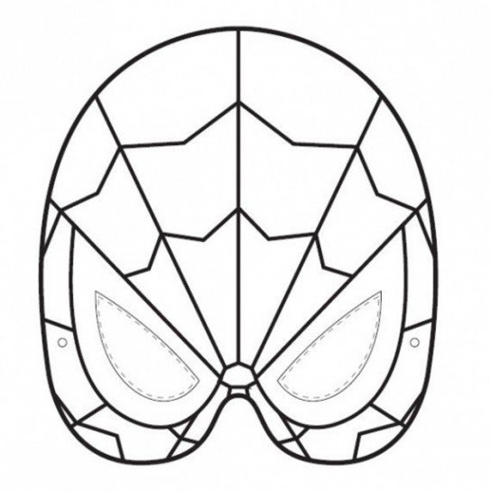 mascara de spiderman para colorear
