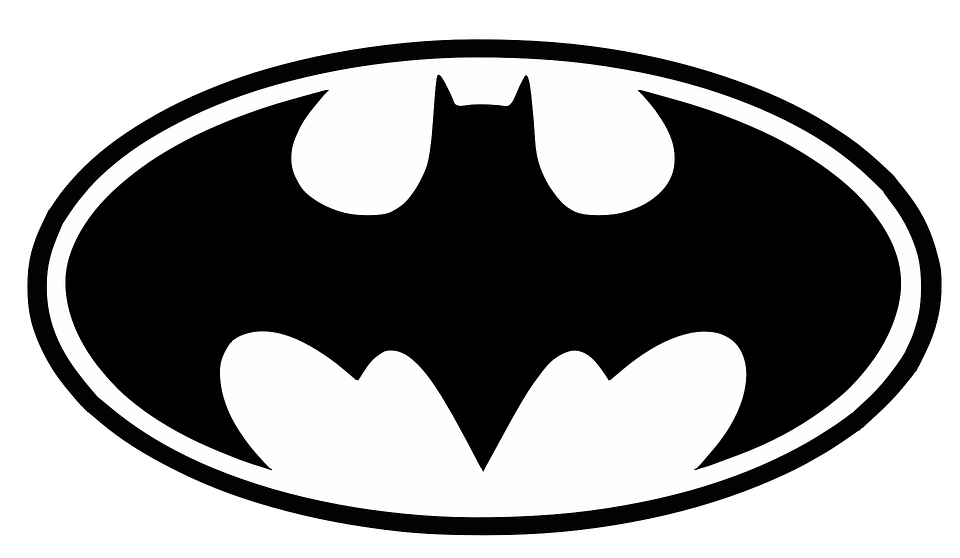 Logotipos de superheroes en blanco y negro