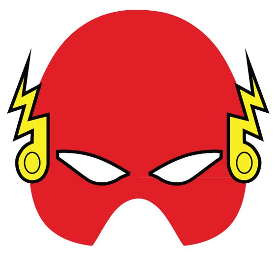 mascara de flash roja para imprimir
