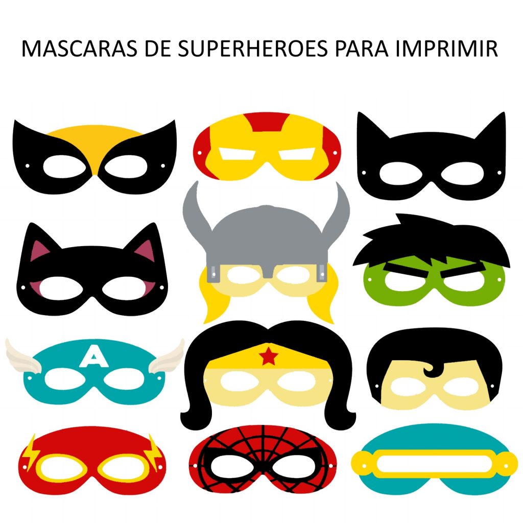 mascaras de superheroes para imprimir