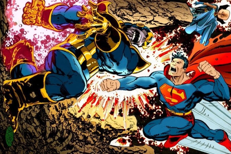 superman prime vs thanos infinity